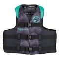 Full Throttle Adult Nylon Life Jacket - S/M - Aqua/Black 112200-505-030-22